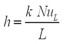 Convection coefficient