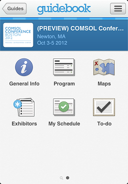 Preview of virtual conference guide Preview of virtual conference guide, COMSOL Conference 2012