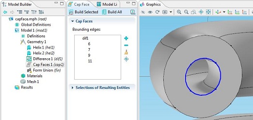 Edges next to the new cap are selected Edges next to the new cap are selected