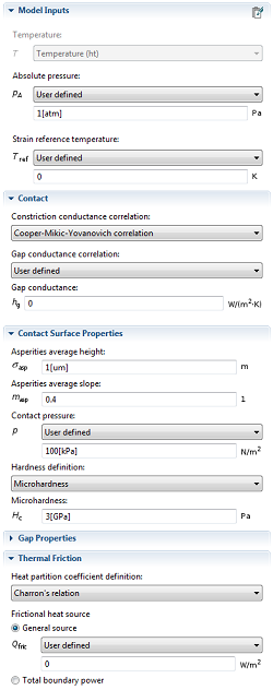Thermal Contact boundary condition
