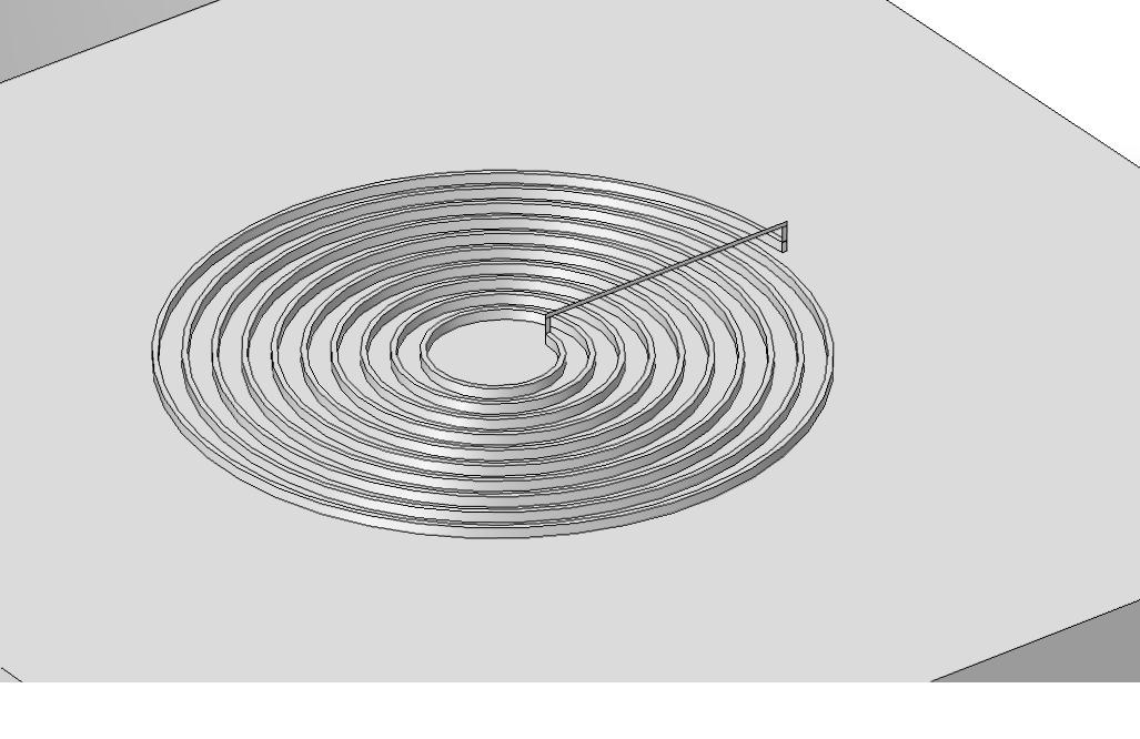 Planar Spiral coil, Can not define my output.
