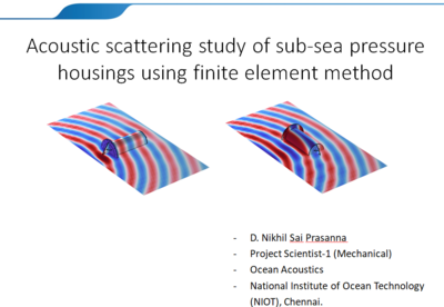 Underwater acoustic scattering studies on the sub-sea pressure housings
