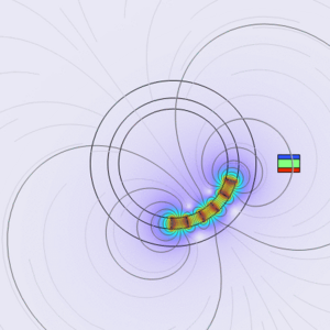 旋转同轴磁齿轮的电磁感应动网格仿真