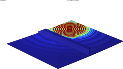 基于压电-导波的机翼加筋蒙皮损伤监测仿真